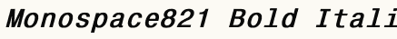 font шрифт Monospace821 Bold Italic