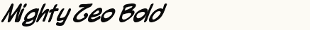 font шрифт Mighty Zeo Bold