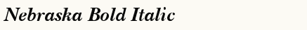 font шрифт Nebraska Bold Italic