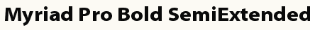 font шрифт Myriad Pro Bold SemiExtended