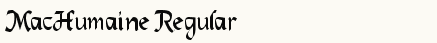 font шрифт MacHumaine Regular