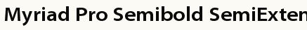 font шрифт Myriad Pro Semibold SemiExtended