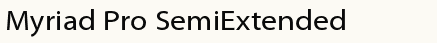 font шрифт Myriad Pro SemiExtended