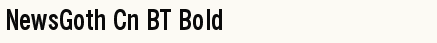 font шрифт News Gothic Bold Condensed BT