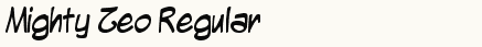 font шрифт Mighty Zeo