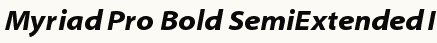 font шрифт Myriad Pro Bold SemiExtended Italic