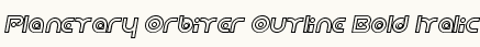 font шрифт Planetary Orbiter Outline Bold Italic