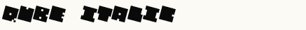 font шрифт QUBE ITALIC