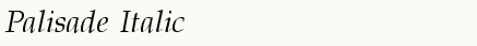font шрифт Palisade Italic