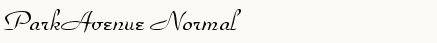 font шрифт ParkAvenue Normal