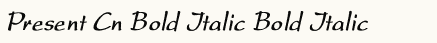font шрифт Present Cn Bold Italic