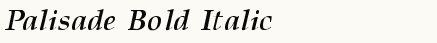 font шрифт Palisade Bold Italic