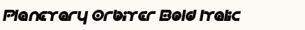 font шрифт Planetary Orbiter Bold Italic