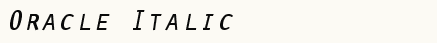 font шрифт Oracle Italic