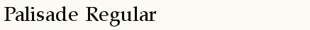 font шрифт Palisade Regular