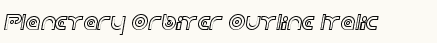 font шрифт Planetary Orbiter Outline Italic