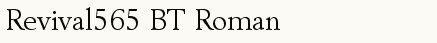 font шрифт Revival565 BT Roman