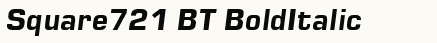 font шрифт Square 721 BoldItalic