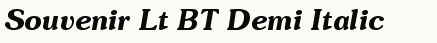 font шрифт Souvenir Demi Italic BT