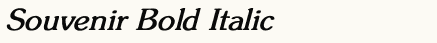 font шрифт Souvenir Bold Italic