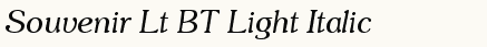 font шрифт Souvenir Light Italic BT