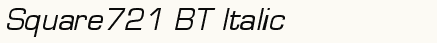 font шрифт Square721 BT Italic