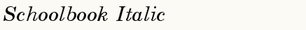 font шрифт Schoolbook Italic