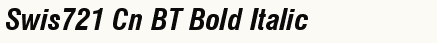font шрифт Swiss 721 Bold Condensed Italic BT
