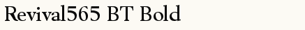 font шрифт Revival565 BT Bold
