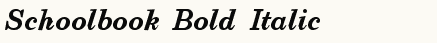 font шрифт Schoolbook Bold Italic