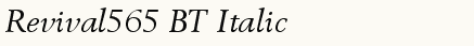 font шрифт Revival565 BT Italic